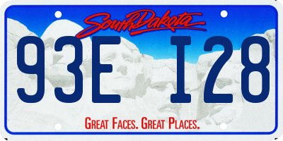 SD license plate 93EI28