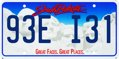 SD license plate 93EI31