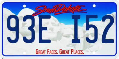 SD license plate 93EI52