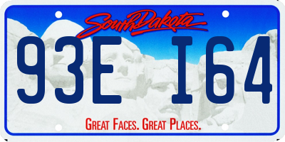 SD license plate 93EI64