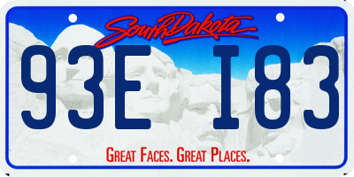 SD license plate 93EI83