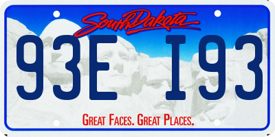 SD license plate 93EI93