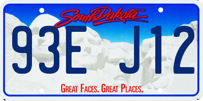 SD license plate 93EJ12