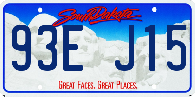 SD license plate 93EJ15