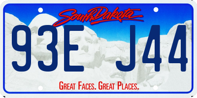 SD license plate 93EJ44