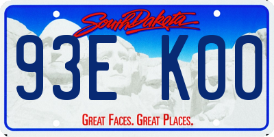 SD license plate 93EK00