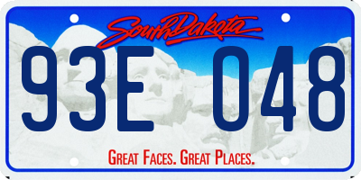 SD license plate 93EO48