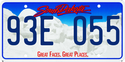 SD license plate 93EO55