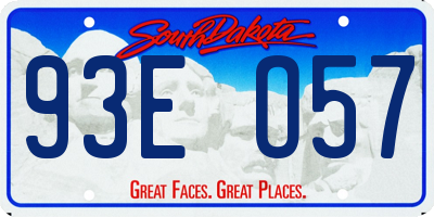 SD license plate 93EO57