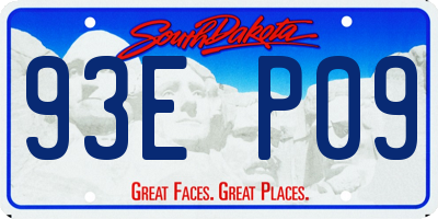 SD license plate 93EP09