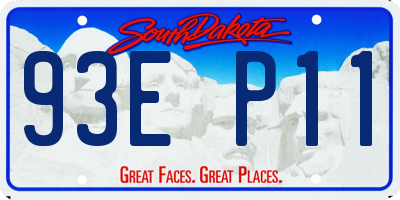 SD license plate 93EP11