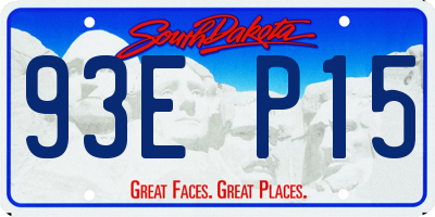 SD license plate 93EP15