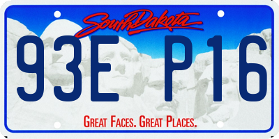 SD license plate 93EP16