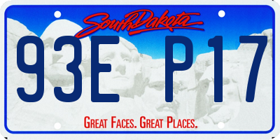 SD license plate 93EP17