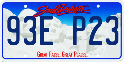 SD license plate 93EP23