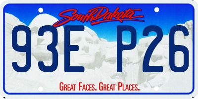 SD license plate 93EP26