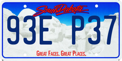 SD license plate 93EP37