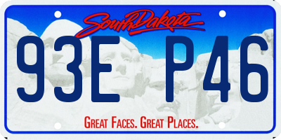 SD license plate 93EP46