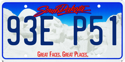 SD license plate 93EP51