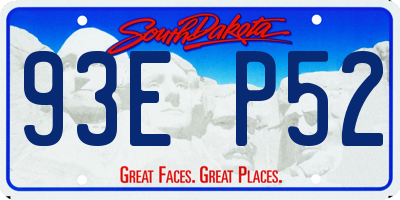 SD license plate 93EP52