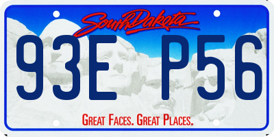 SD license plate 93EP56