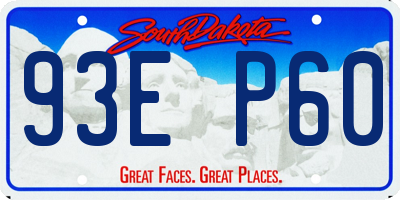 SD license plate 93EP60