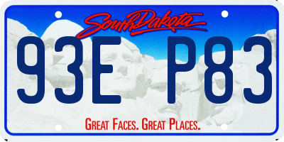 SD license plate 93EP83
