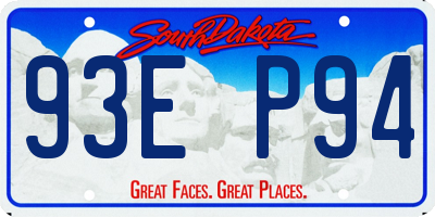 SD license plate 93EP94