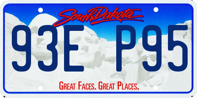 SD license plate 93EP95