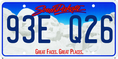 SD license plate 93EQ26