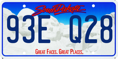 SD license plate 93EQ28