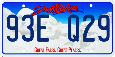 SD license plate 93EQ29