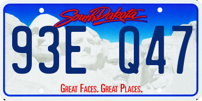 SD license plate 93EQ47