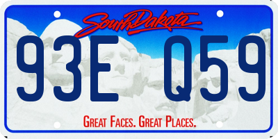 SD license plate 93EQ59