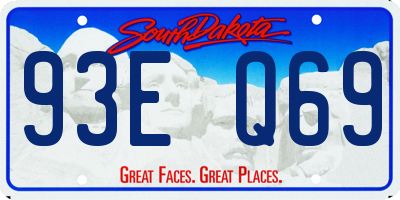 SD license plate 93EQ69
