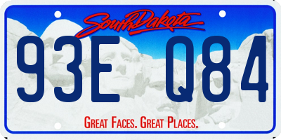 SD license plate 93EQ84