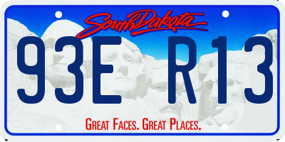 SD license plate 93ER13