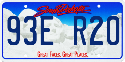 SD license plate 93ER20