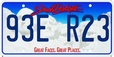 SD license plate 93ER23