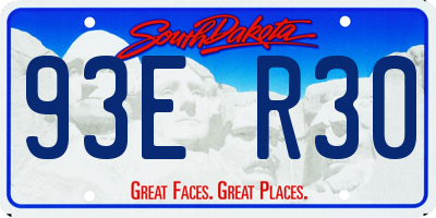 SD license plate 93ER30
