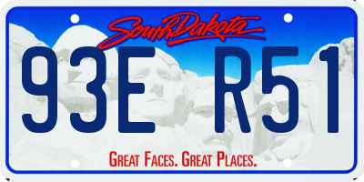 SD license plate 93ER51