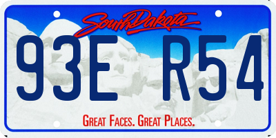 SD license plate 93ER54