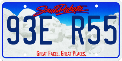 SD license plate 93ER55