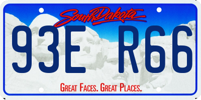 SD license plate 93ER66