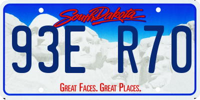 SD license plate 93ER70