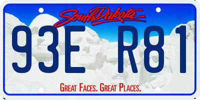 SD license plate 93ER81