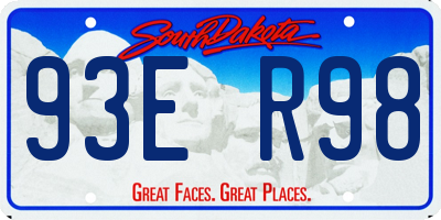 SD license plate 93ER98