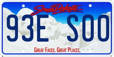 SD license plate 93ES00