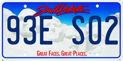 SD license plate 93ES02