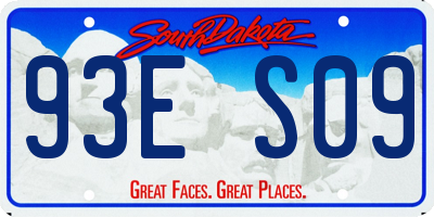 SD license plate 93ES09